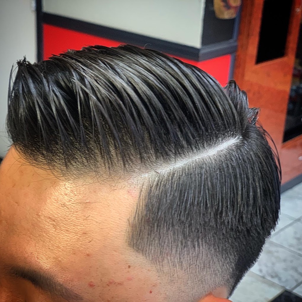 Slicked back cut